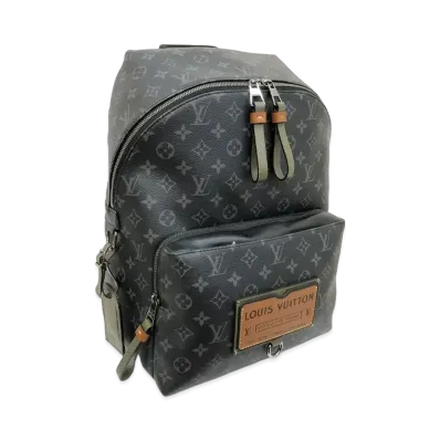 Louis Vuitton Discovery Backpack Gaston Label Safari Monogram Eclipse "Khaki"