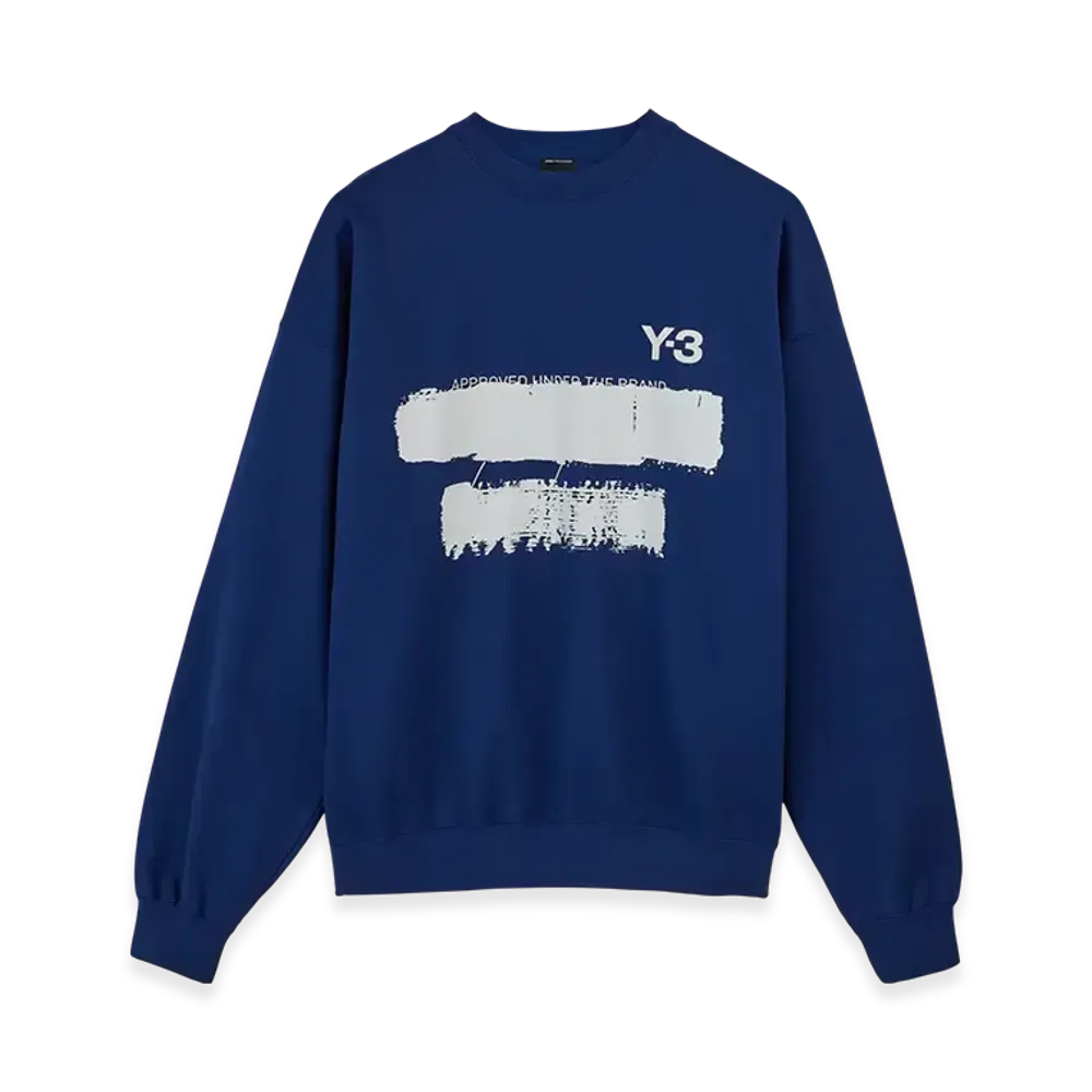 Y-3 Graphic Crew Sweater "Dark Blue"