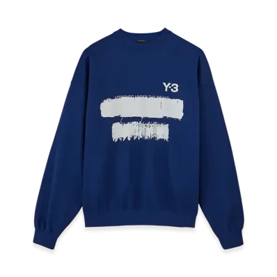 Y-3 Graphic Crew Sweater "Dark Blue"
