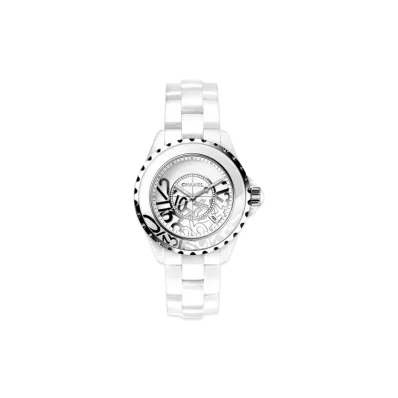 CHANEL J12 Ceramic 38mm Graffiti Automatic 200m Water Resistant "White"