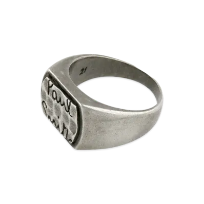 Paul Smith Emboss Logo Ring "Silver"