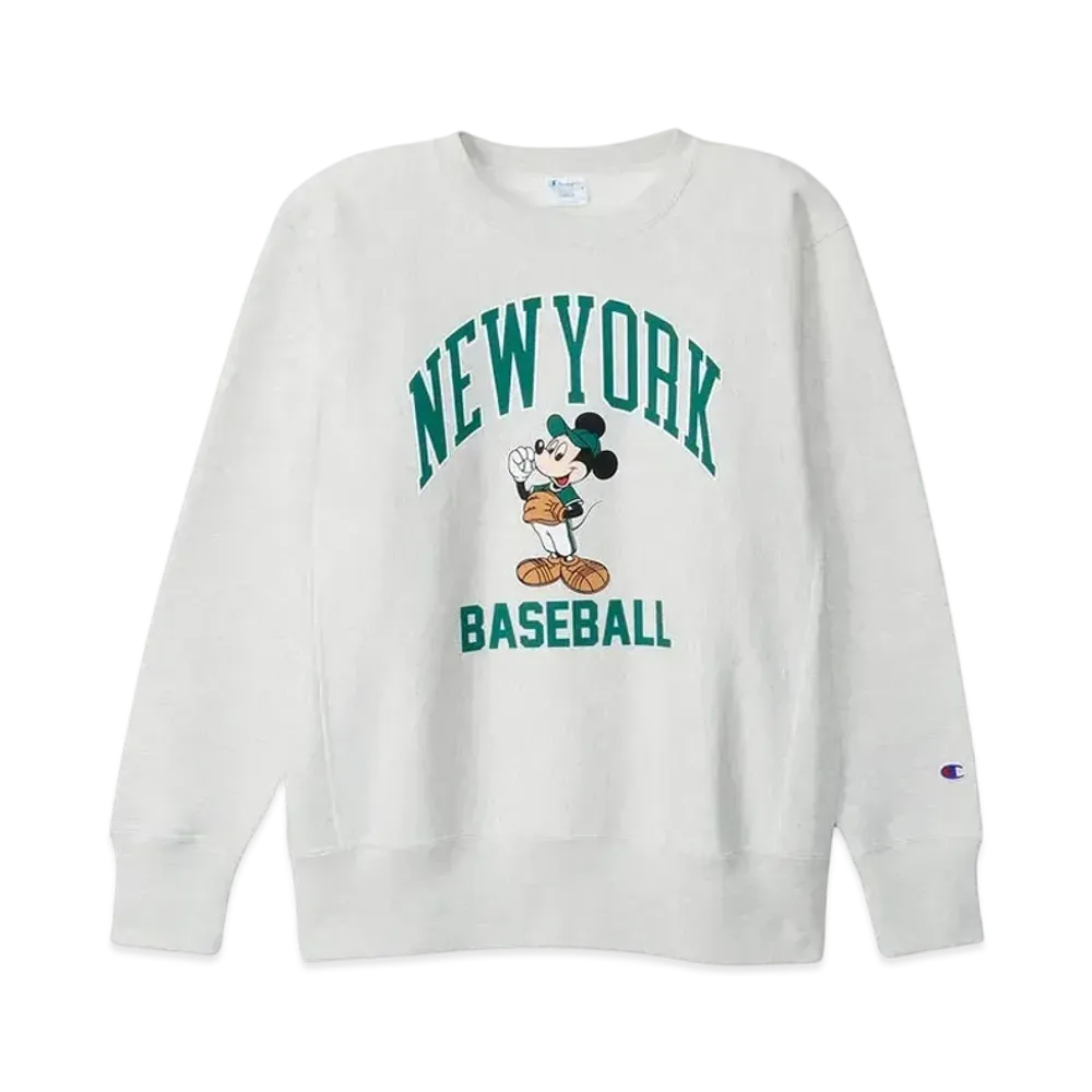 Champion x Disney Reverse Weave Crew Neck Sweatshirt "Oatmeal"