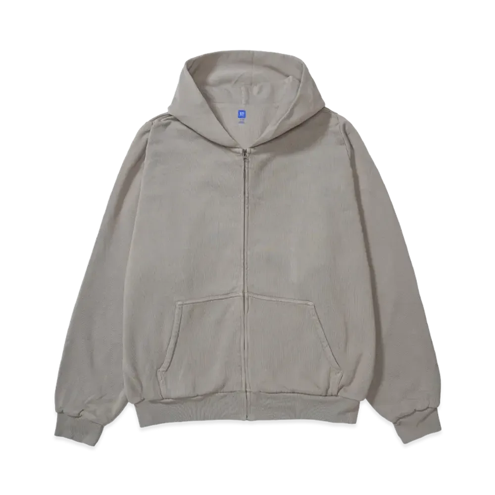 YEEZY GAP Doubleface Wide Silhouette Zip Up Sweat Hoodie "Grey"