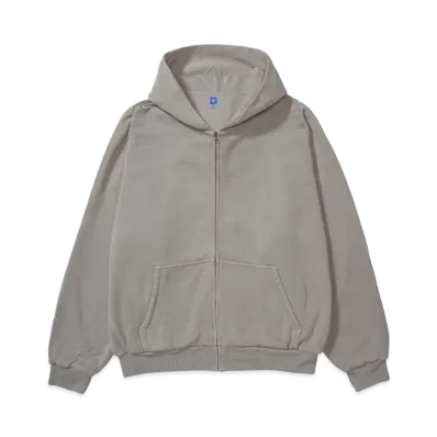 YEEZY GAP Doubleface Wide Silhouette Zip Up Sweat Hoodie "Grey"