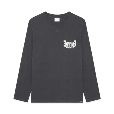 Courreges Encore Long Sleeved T-Shirt "Dark Heather Grey/Natural"