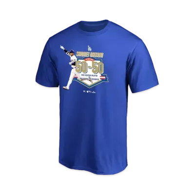 MLB Los Angeles Dodgers Shohei Ohtani 50-50 Club Achievement T-shirt Kids "Blue"