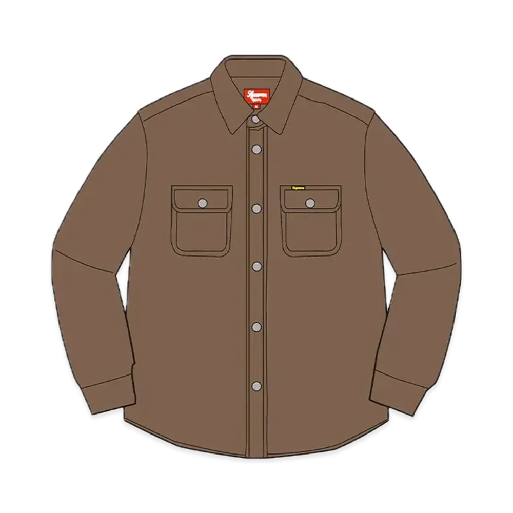 Supreme Washed Corduroy Shirt "Brown"