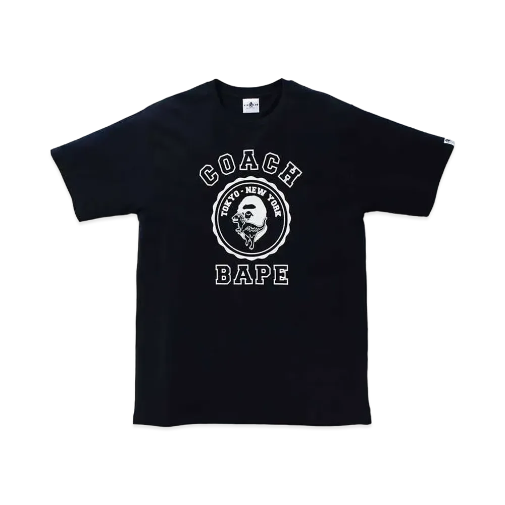 Bape × Coach College Tee "Navy"