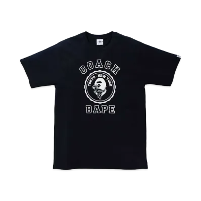 Bape × Coach College Tee "Navy"