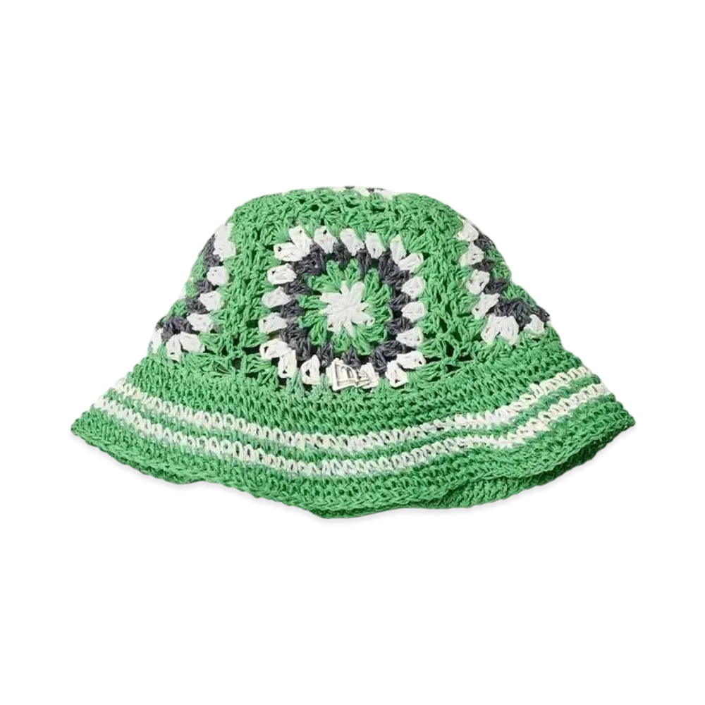 NEW ERA Crochet Knit Bucket Paper "Green"