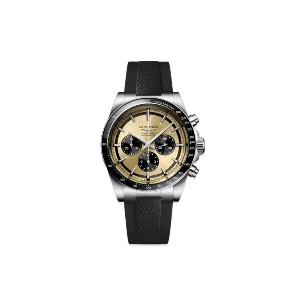 Longines Conquest Chronograph 42mm "Stainless Steel/Ceramic/Sunray Brown/Black" L3.835.4.32.9