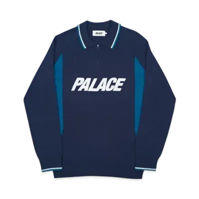 PALACE Polo Zip Knit "Navy"