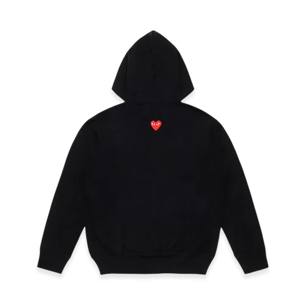 PLAY COMME des GARCONS Unisex Back Printed Zip-Up Hoodie "Black"