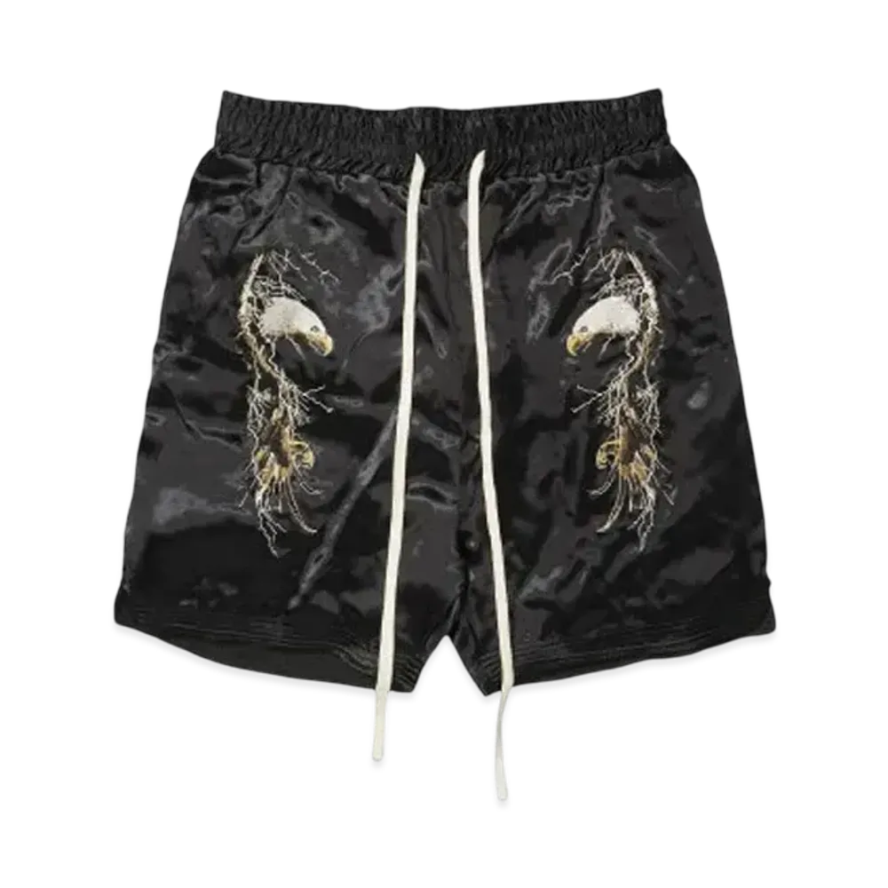 MAYO EAGLE THUNDER EMBROIDERY SOUVENIR SHORTS "BLACK"
