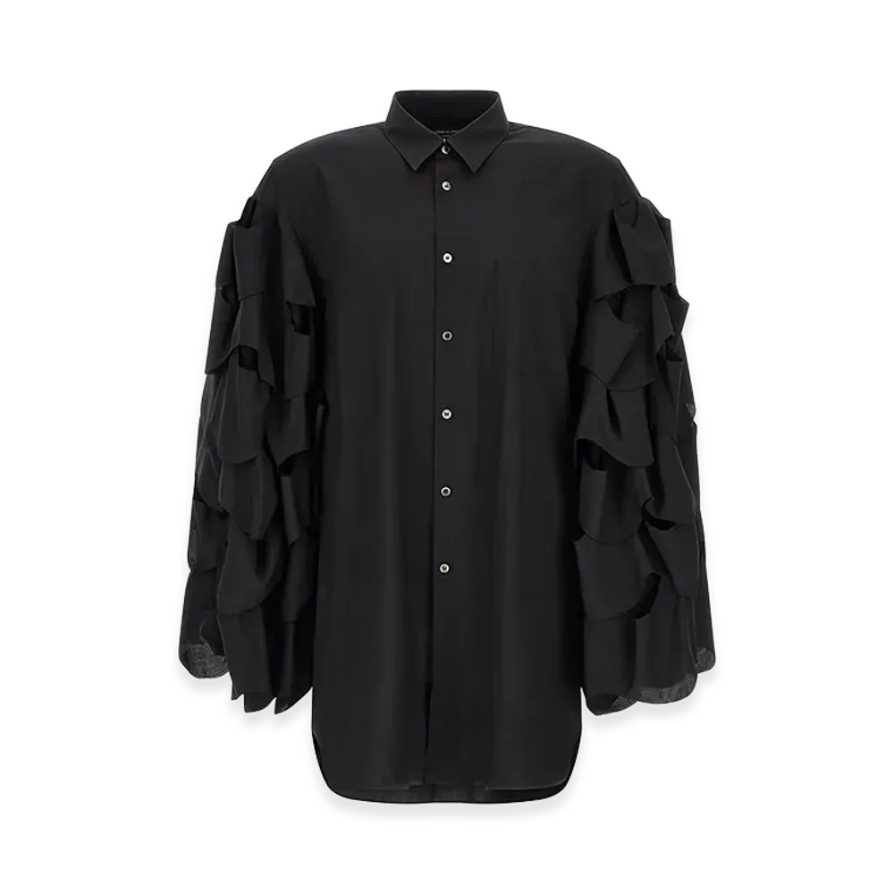 COMME des GARCONS HOMME Draped Sleeve Shirt "Black"