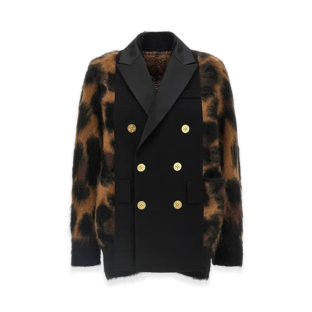 sacai Women's Cardigan with Double-Breasted Insert "Multicolor"
