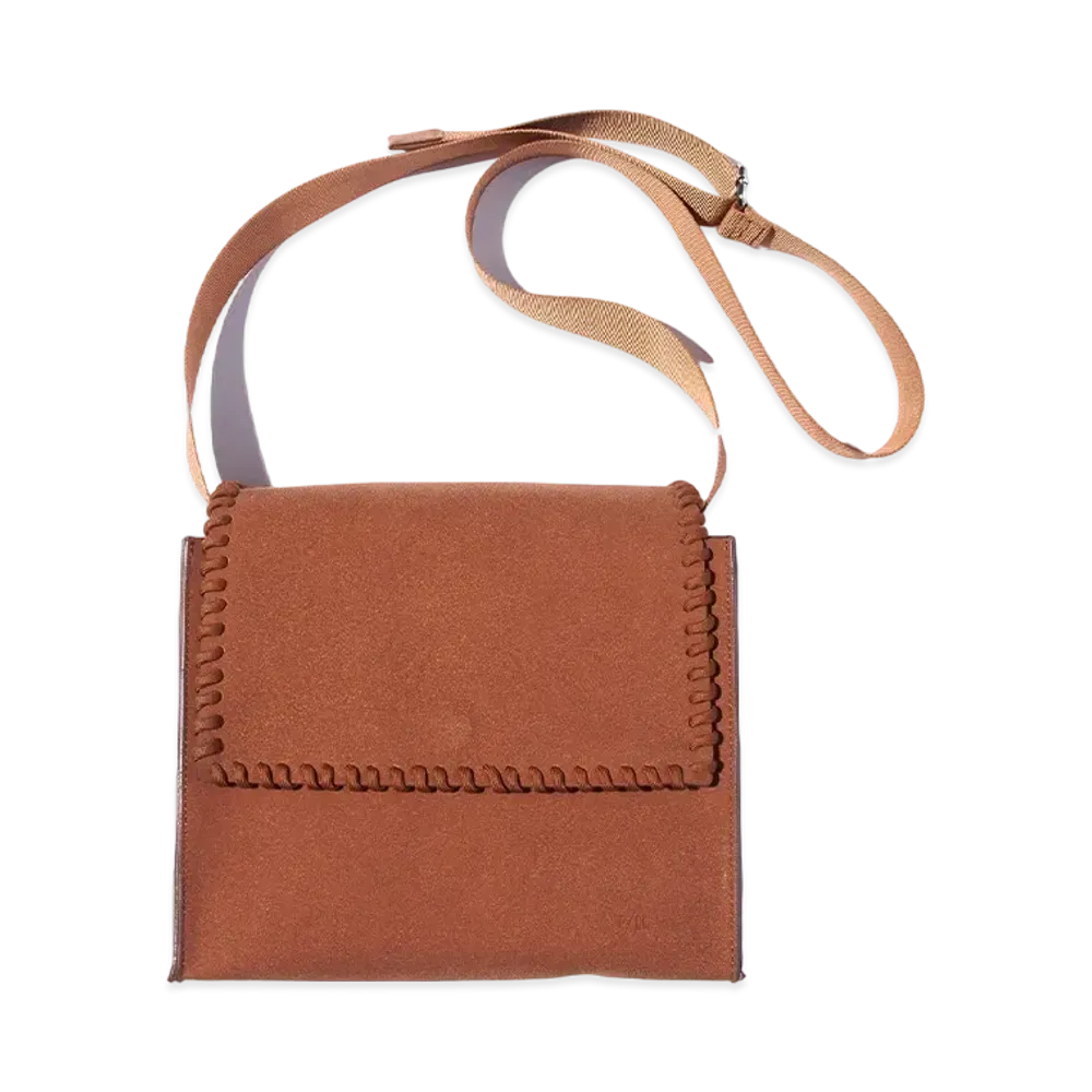 F/CE. Tech Suede Shoulder Bag "Camel"