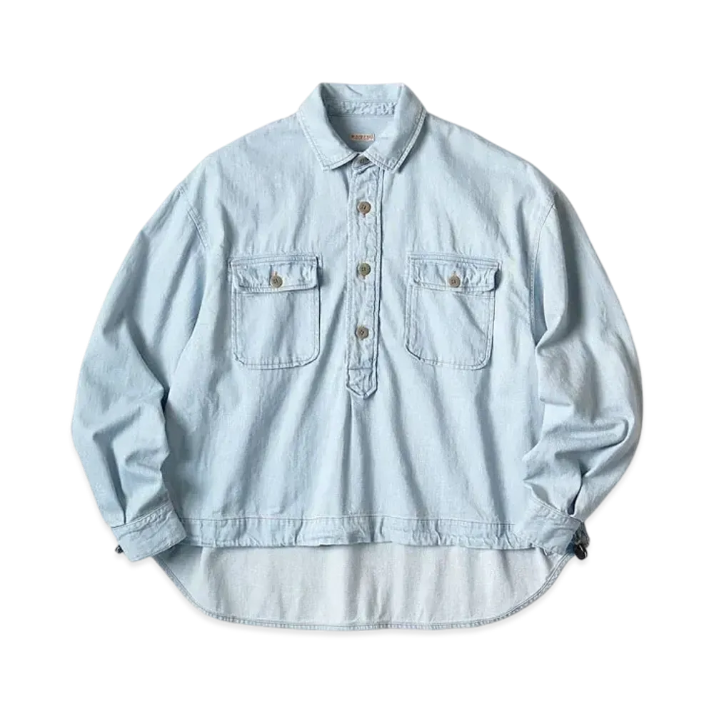 KAPITAL 8oz Denim Shirt Anorak "Indigo"