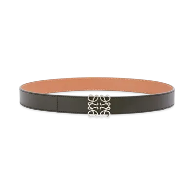 LOEWE Reversible Anagram Belt "Black/Tan/Palladium"