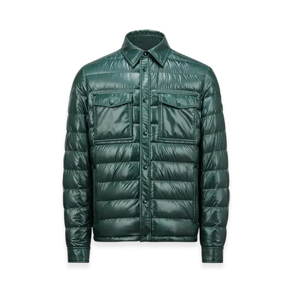 MONCLER Chambly Down Shirt Jacket "Dark Green"
