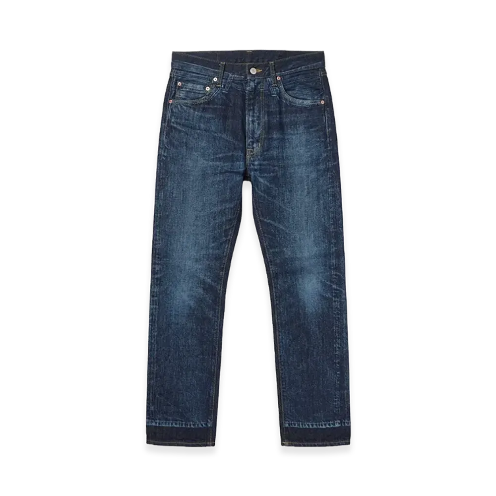 YOKE Laser Processed 5P Straight Denim Pants "Indigo"