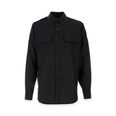 Maison Margiela Slate Wool Shirt "Black"