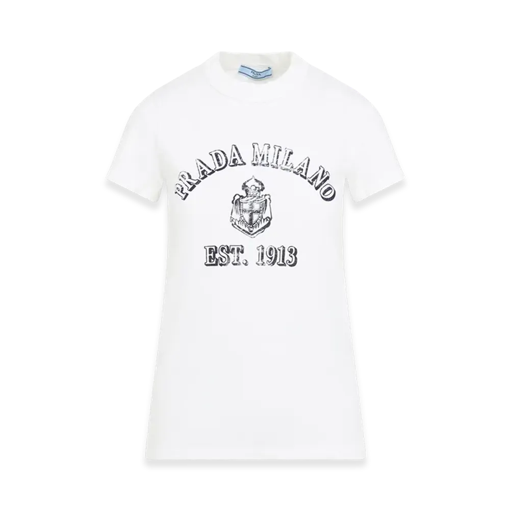 PRADA Women's Vintage Logo T-Shirt "White"