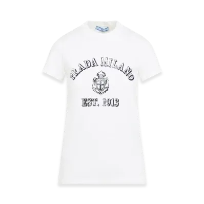 PRADA Women's Vintage Logo T-Shirt "White"