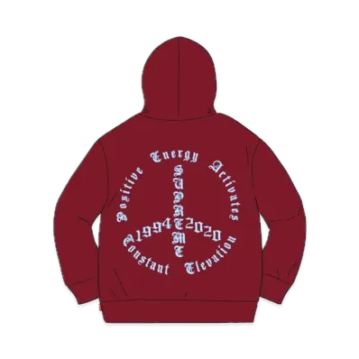 Supreme Peace Hooded Sweatshirt "Cardinal"