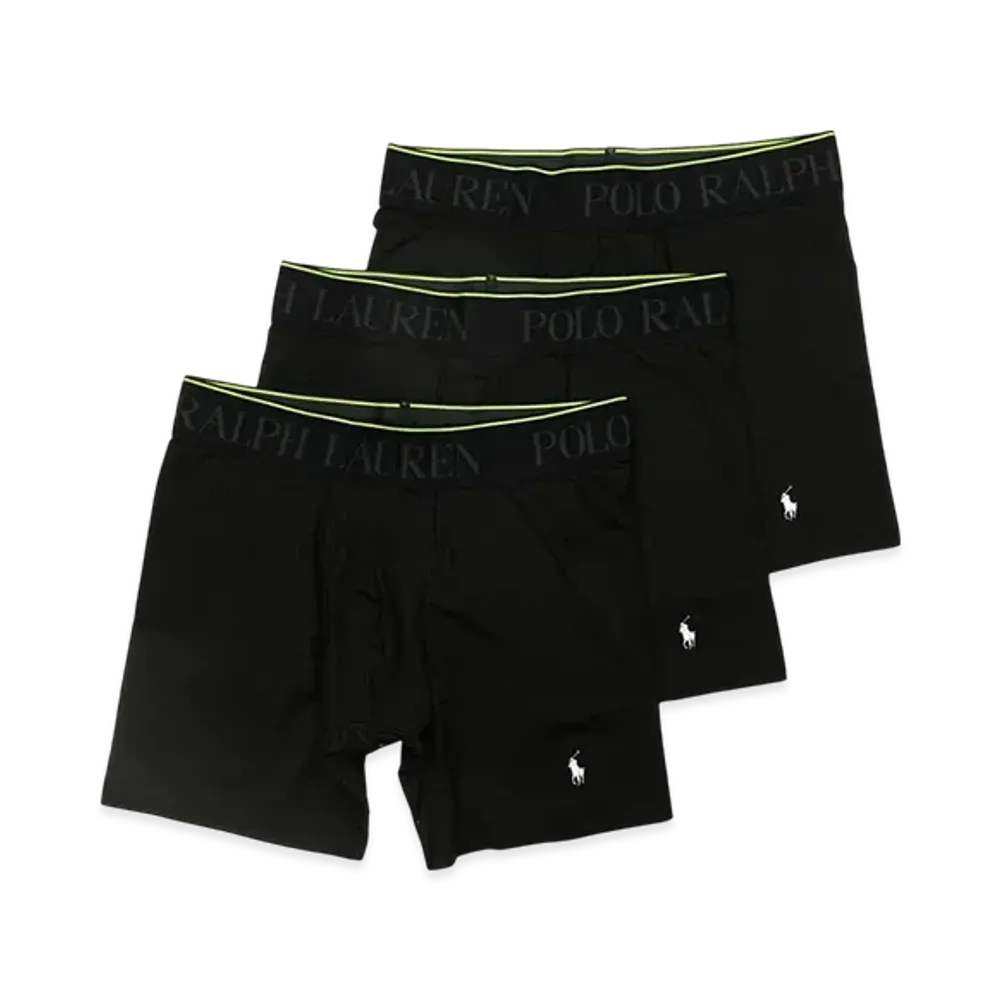 Polo Ralph Lauren 3 Pack 4D Flex Performance Air Boxer Brief Pants "Black"