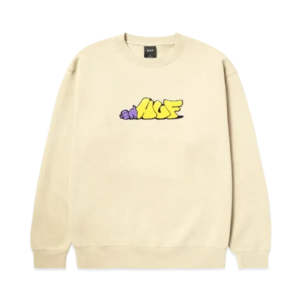 HUF Dog Sense Crewneck "Stone"