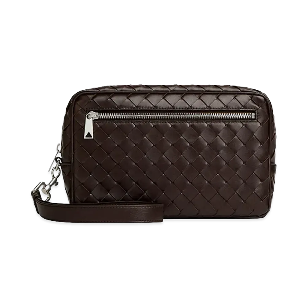 Bottega Veneta Braided Pouch "Brown"