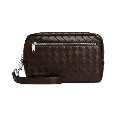 Bottega Veneta Braided Pouch "Brown"