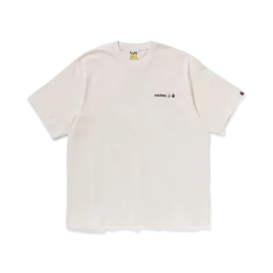 A BATHING APE Water Print Logo Relaxed Fit Tee "Ivory"
