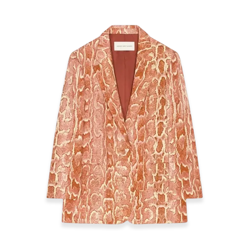 DRIES VAN NOTEN Women's Jacquard Blazer "Brique"