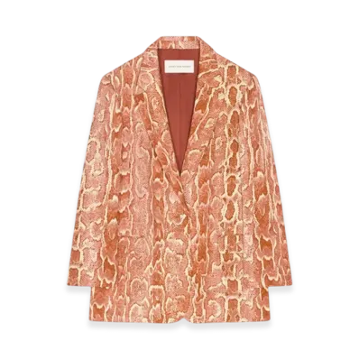 DRIES VAN NOTEN Women's Jacquard Blazer "Brique"