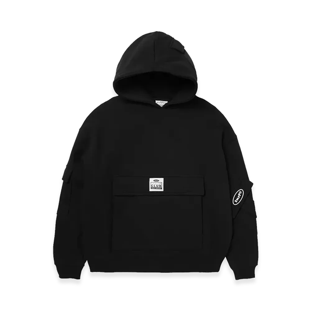HUF x PROCLUB Multi Pocket Hoodie "Black"