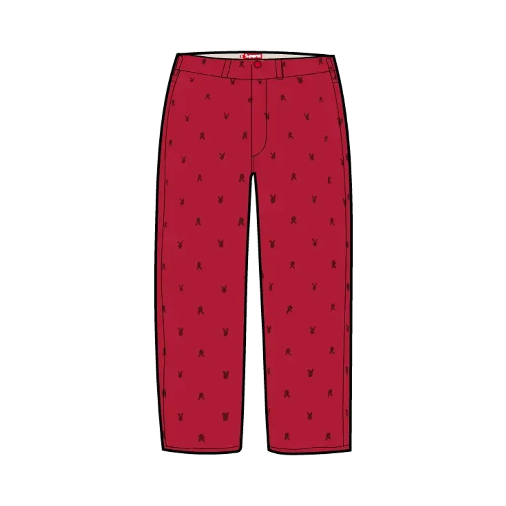 Supreme Chino Pant "Red Playboy"