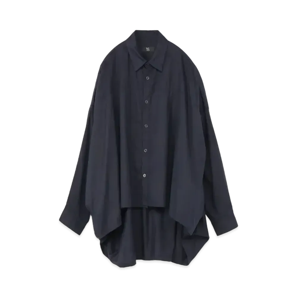 Yohji Yamamoto Y's TWILL FRONT DOUBLE BIG BLOUSE "Navy"