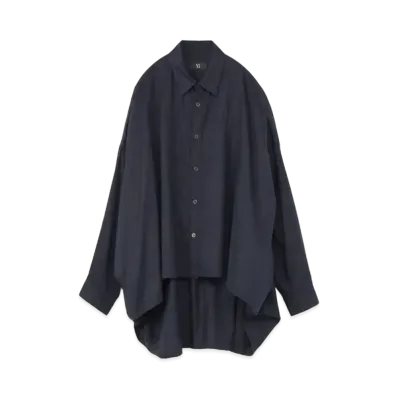 Yohji Yamamoto Y's TWILL FRONT DOUBLE BIG BLOUSE "Navy"