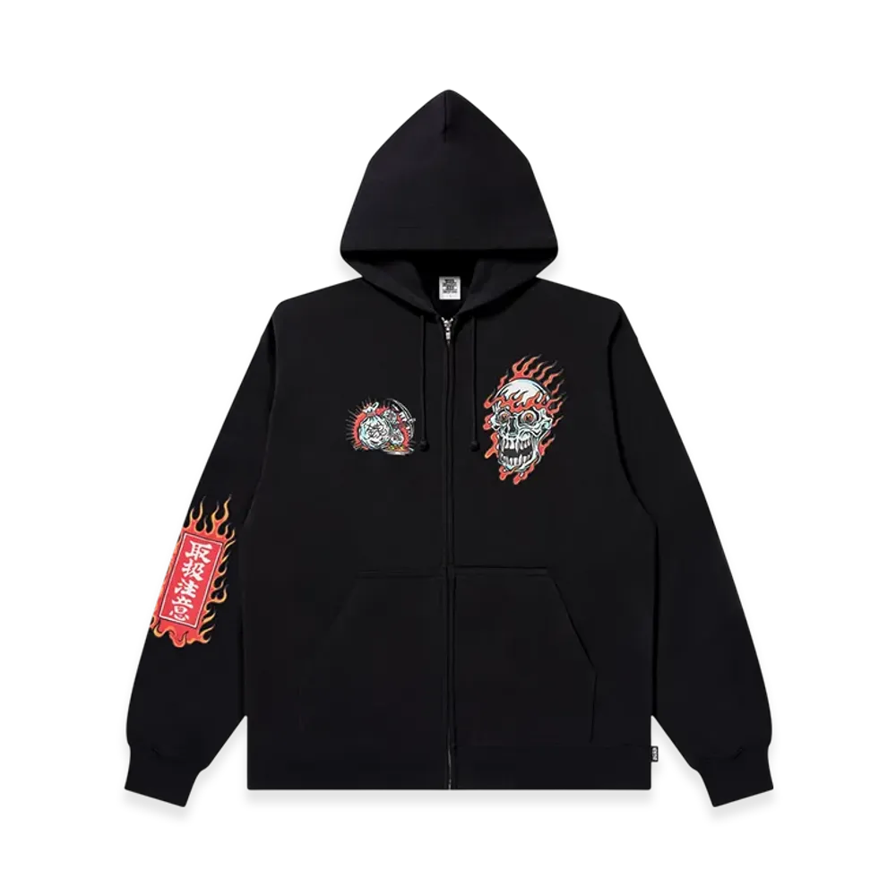 BlackEyePatch UE Skull Money Dragon Zip Hoodie "Black"