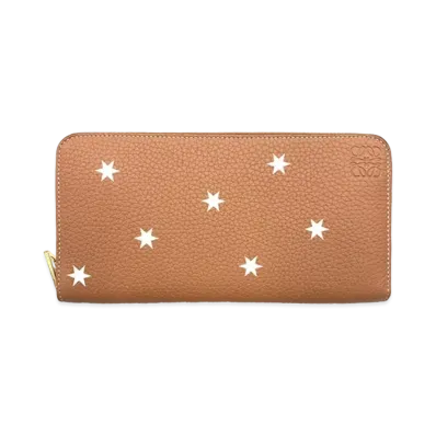 LOEWE Star Print Zip Around Wallet "Brown"