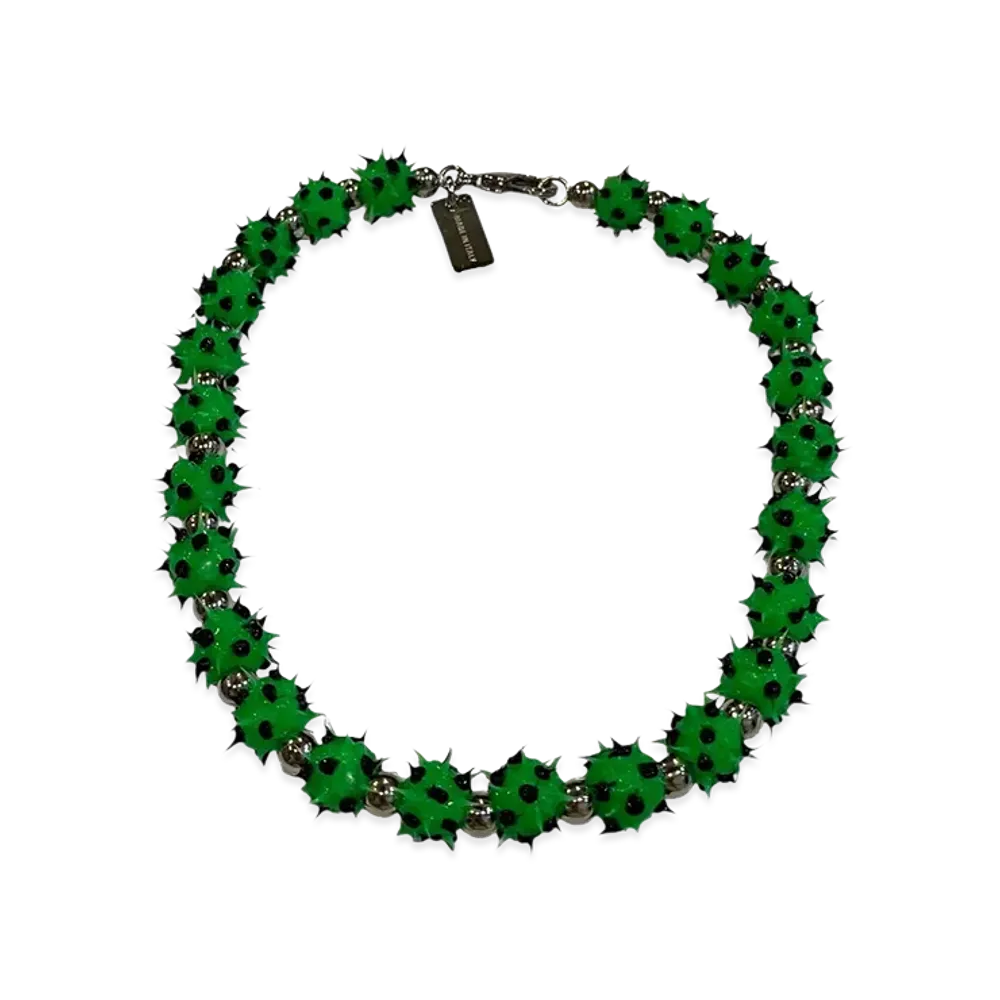 BALENCIAGA Women's Malibu Silicon Choker "Green"