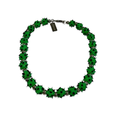BALENCIAGA Women's Malibu Silicon Choker "Green"
