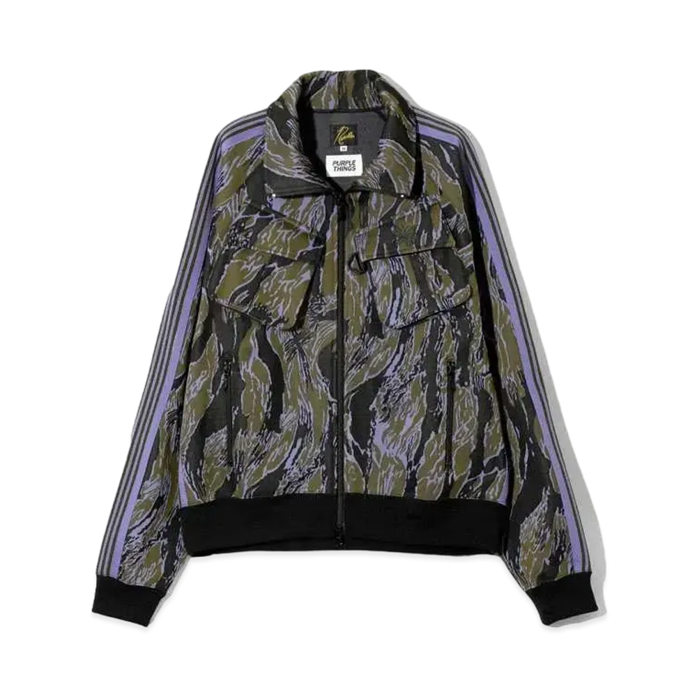 Needles x PURPLE THINGS Track Jacket - BDU / Poly Jq. "Tiger Camo/Purple"