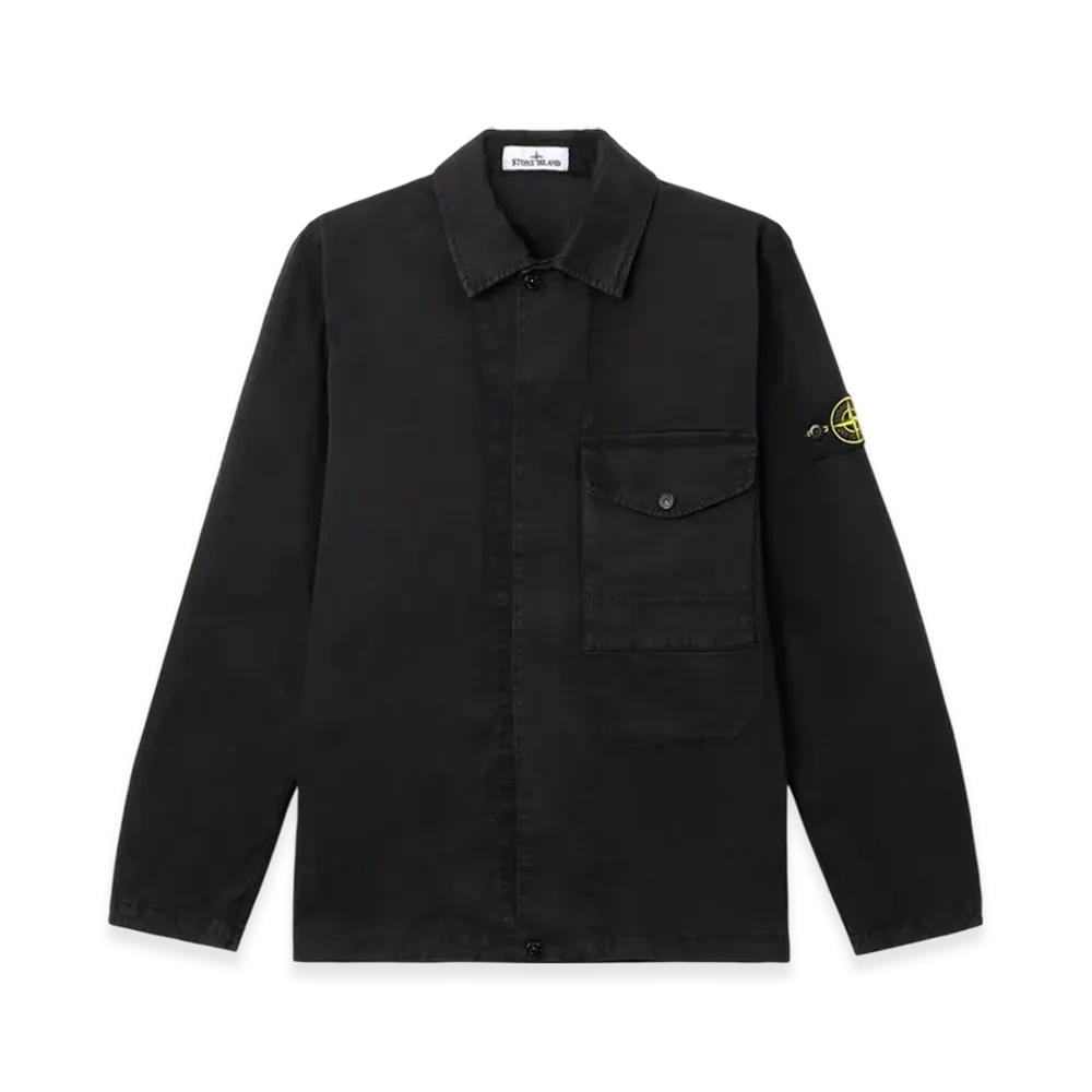 Stone Island 1200001 Organic Cotton StreTCh Broken Twill Old Effect "Black"