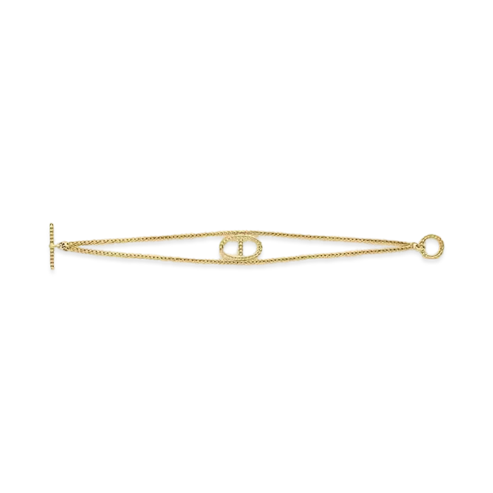 Hermes Chaine D'ancre Danae Bracelet Small Model "Yellow Gold"