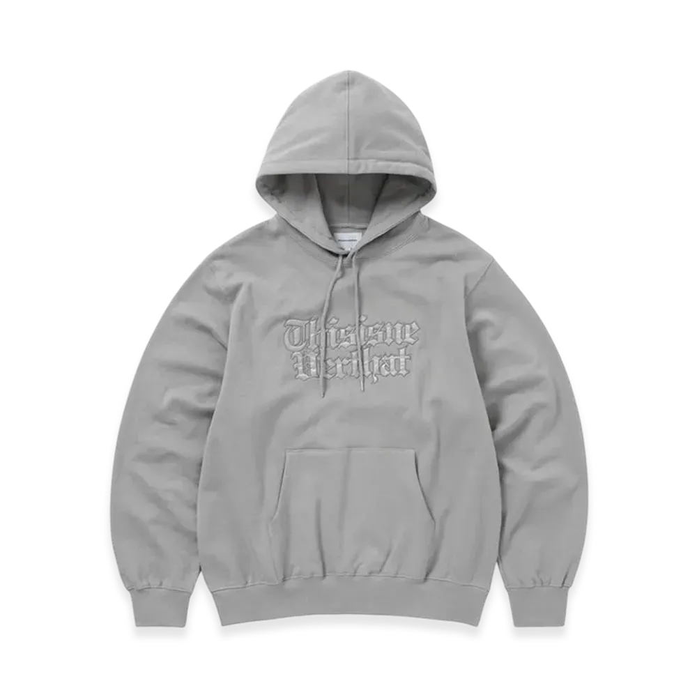 thisisneverthat Old English Logo Hoodie "Concrete"