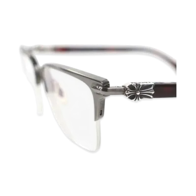 Chrome Hearts Sugar Walls 925 Half Rim Glasses 54 19-143 "Brown"