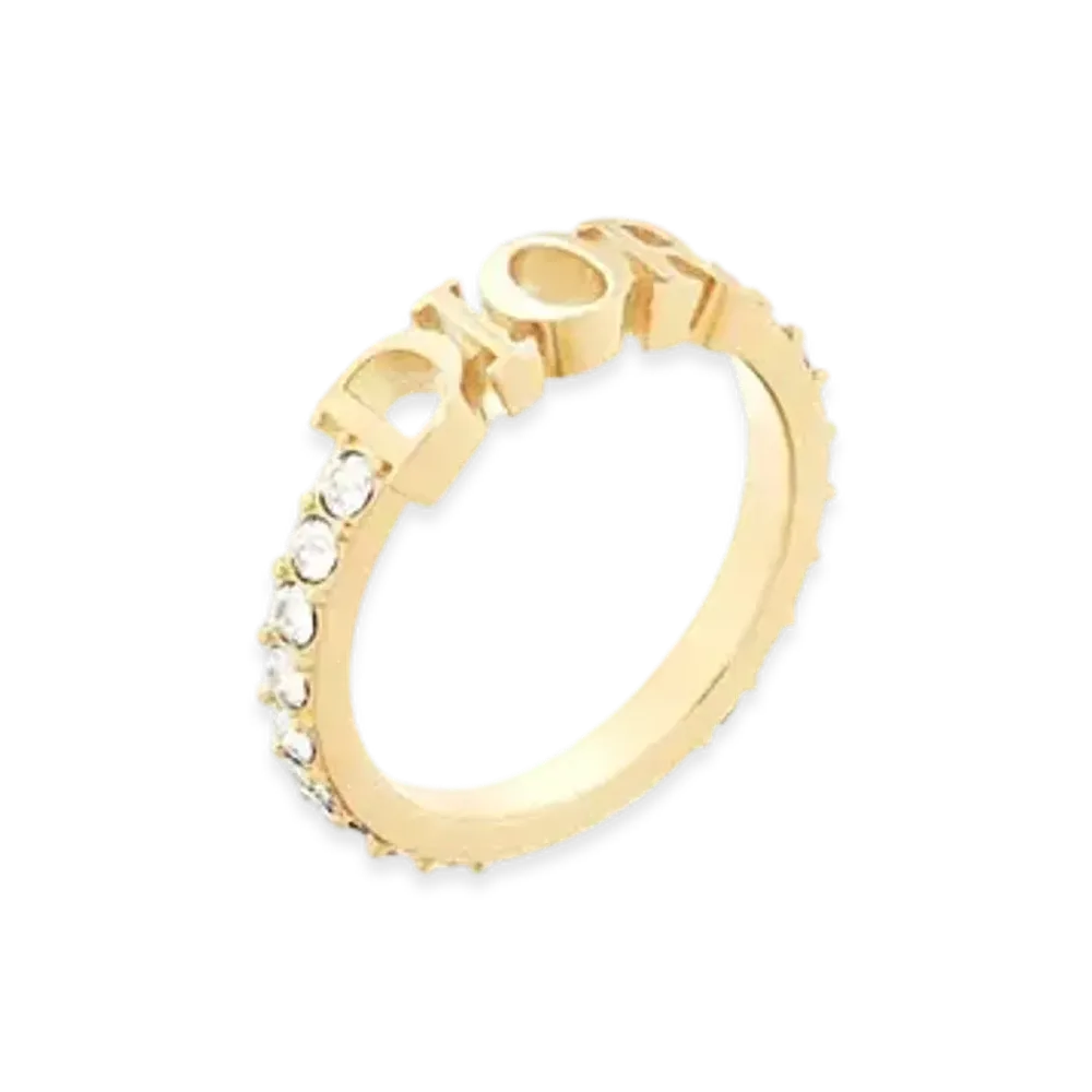 Dior Dio(r)evolution Ring Metal and Crystals "White/Gold"